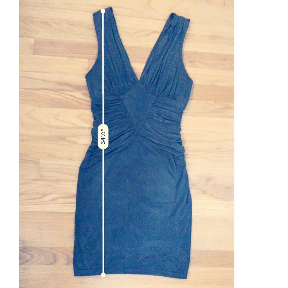 Bebe Faux Suede Olive Bodycon Dress - Picture 7 of 9